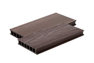 КОРИЧНЕВЫЙ Доска террасная ДПК колл. DUO 3D (3000 х 150 х 28 мм) шт=0,45м² POLYWOOD