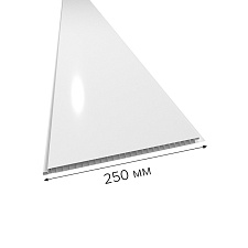 БЕЛЫЙ Глянцевая лакированная панель ПВХ (4000 х 250 х 9 мм) 10шт/уп=10,0м² ВЕК